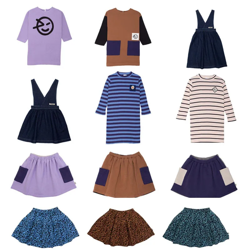 

Pre-sale (Ship September) 2023 Autumn Baby Girls Clothes WYN Long Sleeved Color Blocking Pockets Dress Kids Dresses for Girls