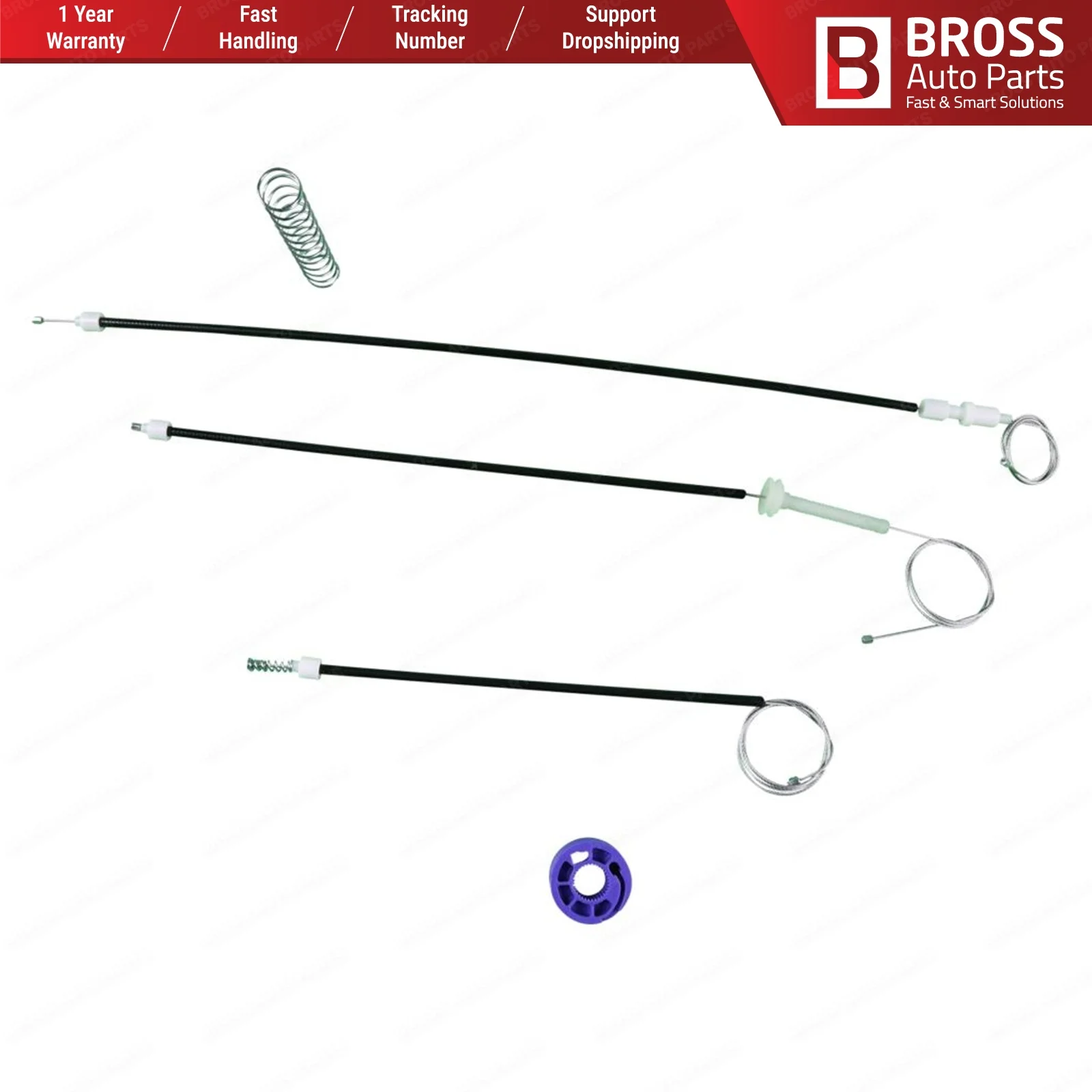 Запчасти для автомобилей Bross BWR989 электрический стеклоподъемник комплект ремонта