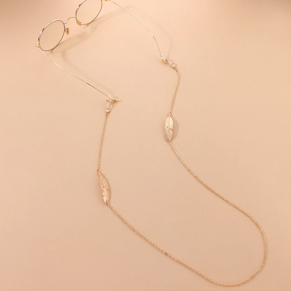 

2022 Fashion Masking Chains For Women Sunglasses Chains Glasses Cord Holder Gold Leaf Eyewear Lanyard Necklace Strap Rope