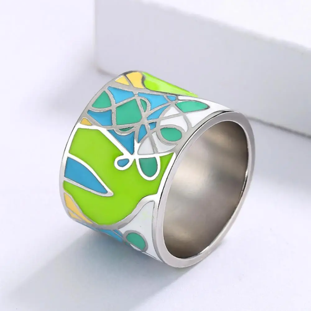 

2022 New Ring for Women's Green Epoxy Leaf Shape Ring Handmade Enamel Jewelry Wedding Bridal Jewelry Engagement Ring