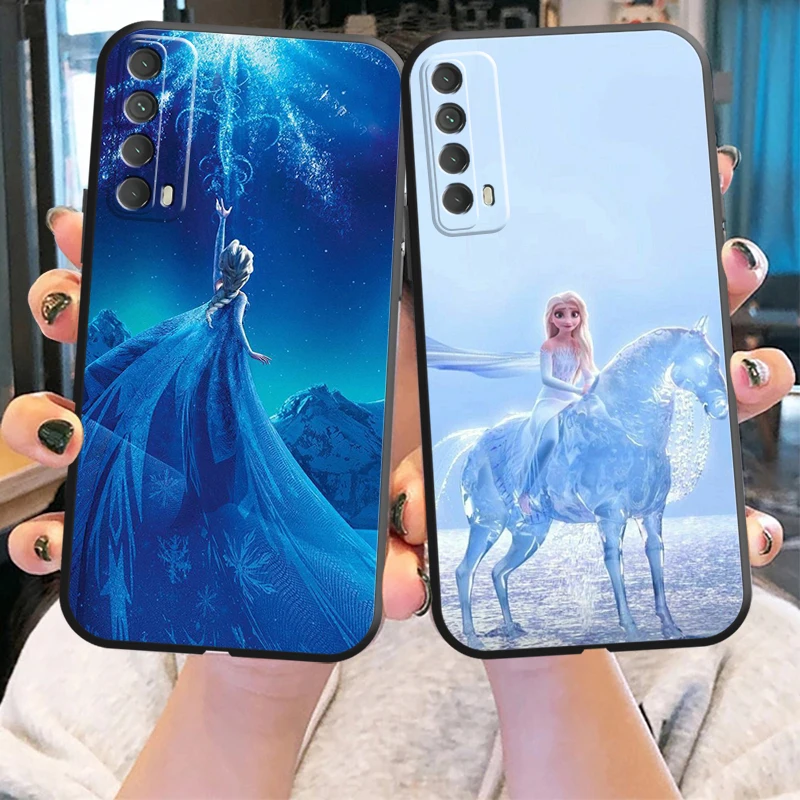 

Disney Frozen Phone Case For Huawei P Smart Z 2019 2021 P20 P20 Lite Pro P30 Lite Pro P40 P40 Lite 5G Soft Back Funda Black