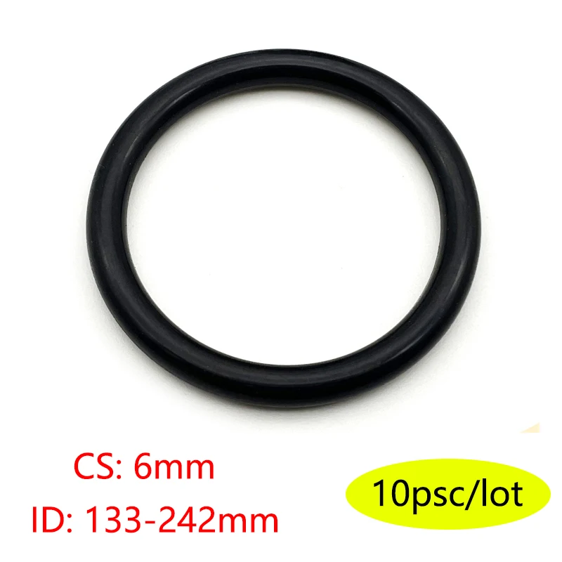 

O-ring Kit NBR Sealing Rubber Ring CS 6mm High Temperature Resistant Universal Seal ID 133-242mm Oil Resistant Oil Seal