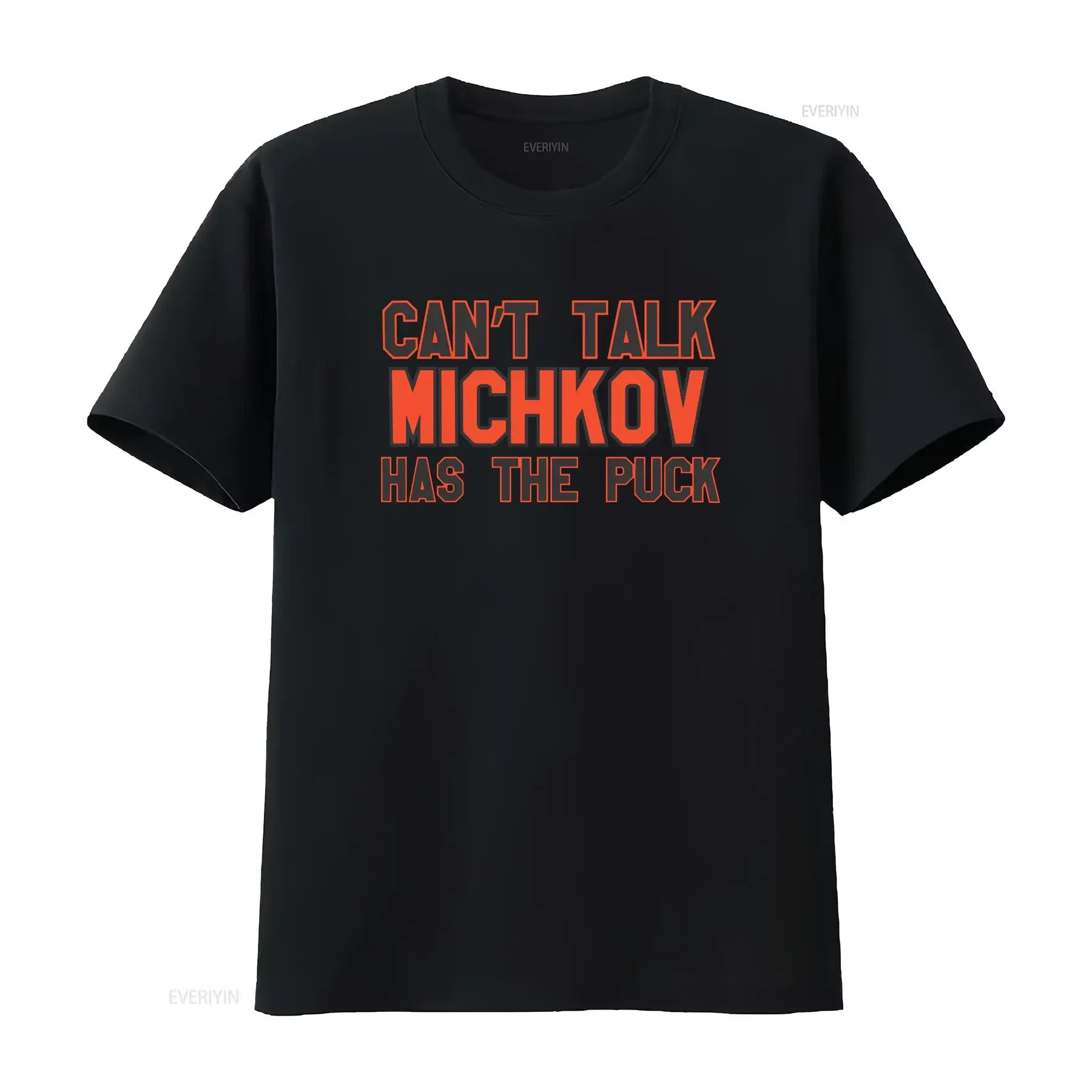 Фото Футболка Matvei Michkov Has the Puck Softstyle для фанатов хоккея Флайерс (Филадельфия), спортивная одежда для мужчин и женщин, винтажная, с эффектом потертости, на день рождения №1