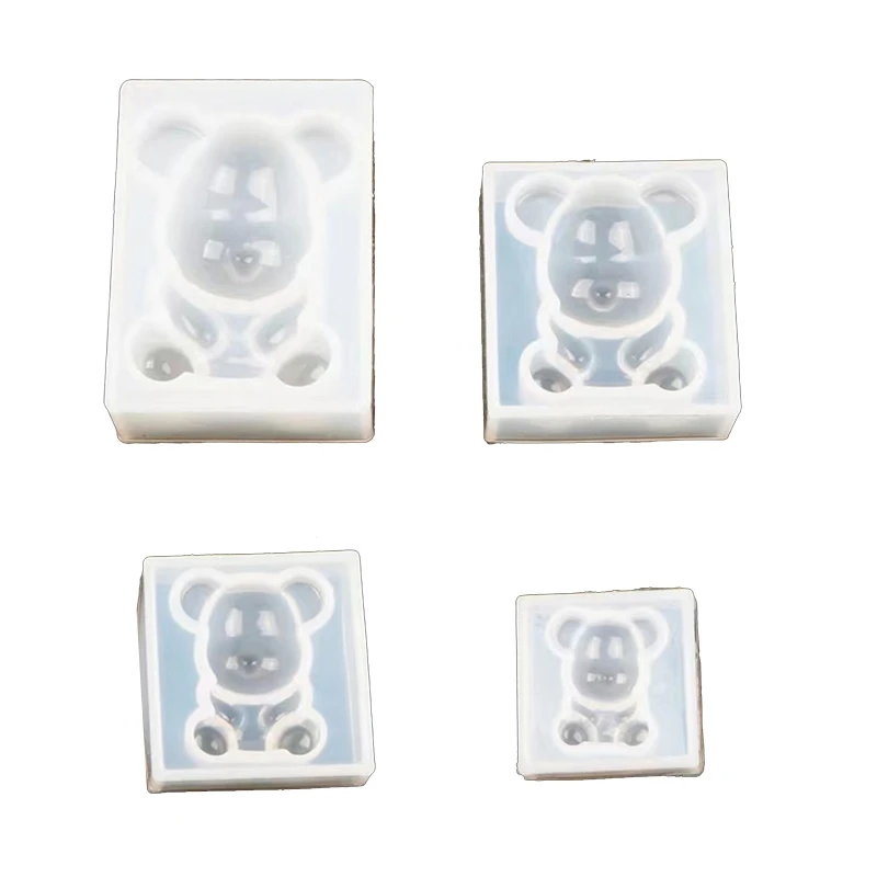

Cute Bear Resin Mold Bear Silicone Mold Crystal Epoxy Mold for DIY Crafts Jewelry Making Tool Bear Keychain Charms Mold