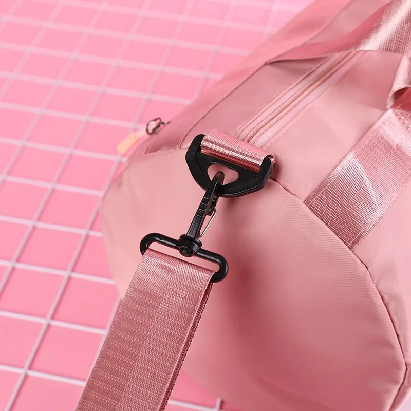 Gym Fitness Training PINK Bag Letter Outdoor Sports Bag Package Yoga Handbag High Capacity Sports Crossbag Women Travel Luggage