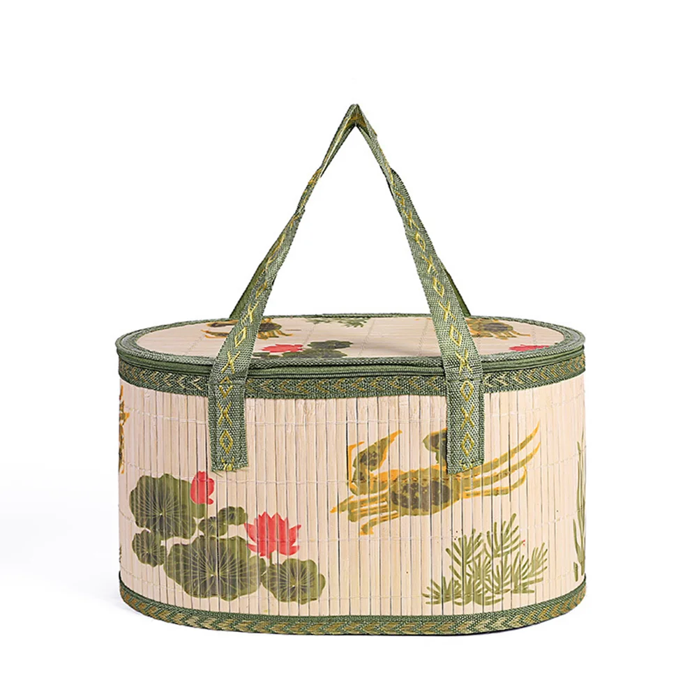 

1pc Basket Wicker Basket Serving Basket Braided Basket Creative Lunch Basket Camping Storage Basket