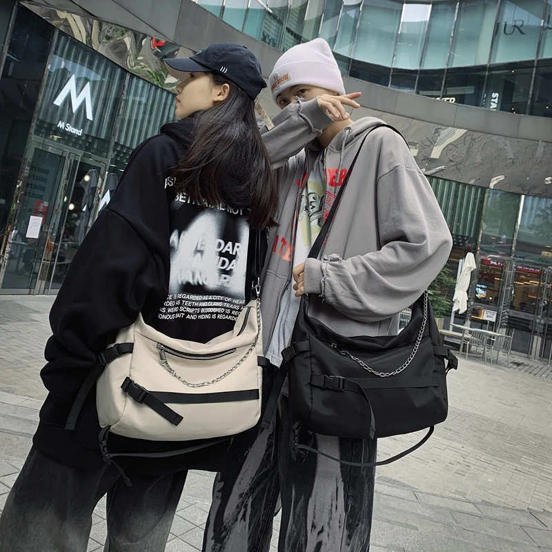 Women's School Messenger Bags for Women Large Capacity Casual Nylon Shoulder Bag Simple Couple Handbag Female Crossbody Sac New