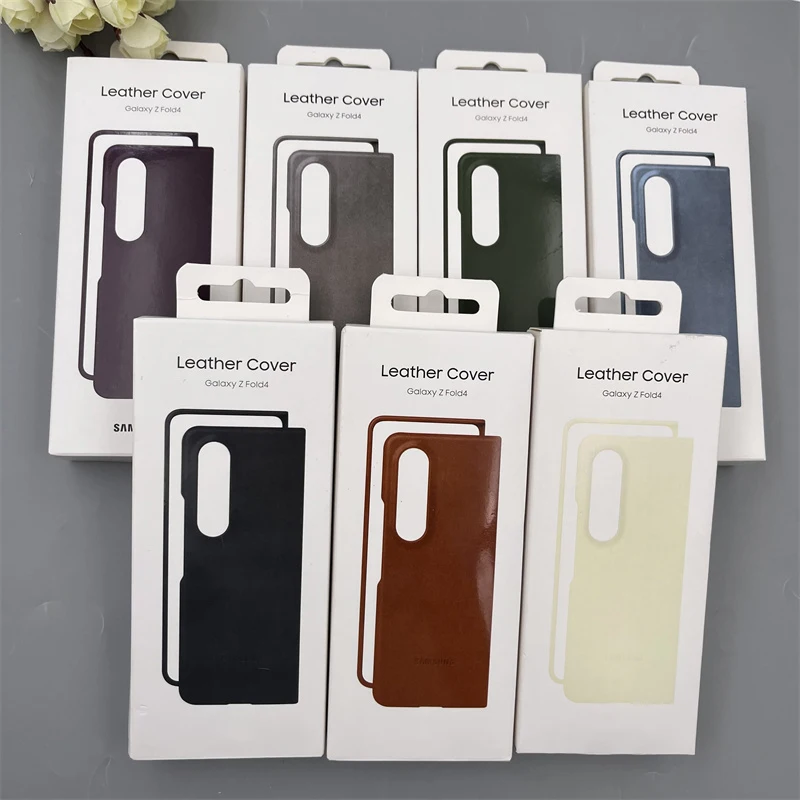 

New For Samsung Galaxy Z Fold 4 Eco-Leather Case Luxury Business Soft Silky Touch Protective Leather Cover For Galaxy Z Fold4 5G