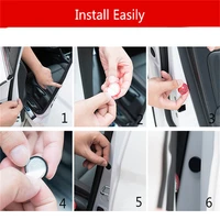 led car opening door safety warning anti collision lights magnetic induction strobe flash waterproof collision parking lamps
