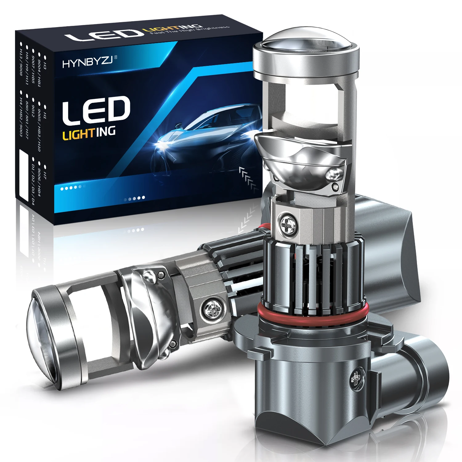 

HYNBYZJ 1:1 Беспроводная автомобильная фара Plug&Play H11 Canbus, мини-объектив H7 9005 H4, светодиодная лампа для проектора 6000K, мини-объектив для авто мотоцикла