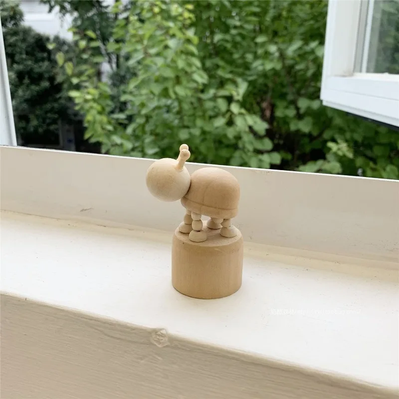 Мультяшная деревянная произведения искусства подвижная кукольная настольная