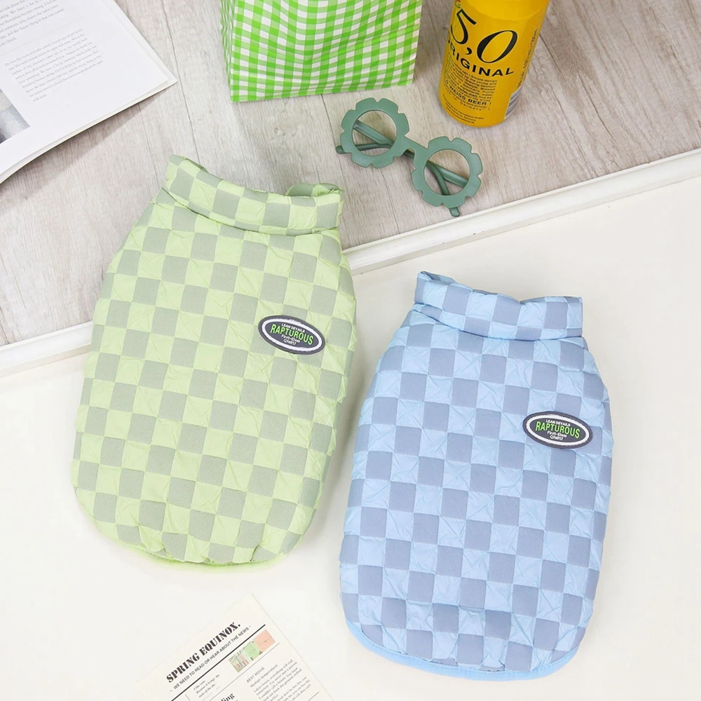 

Одежда для домашних животных, пальто для собак, легко использовать, теплая шахматная доска, удобное зимнее пальто для собак, мягкие куртки д...