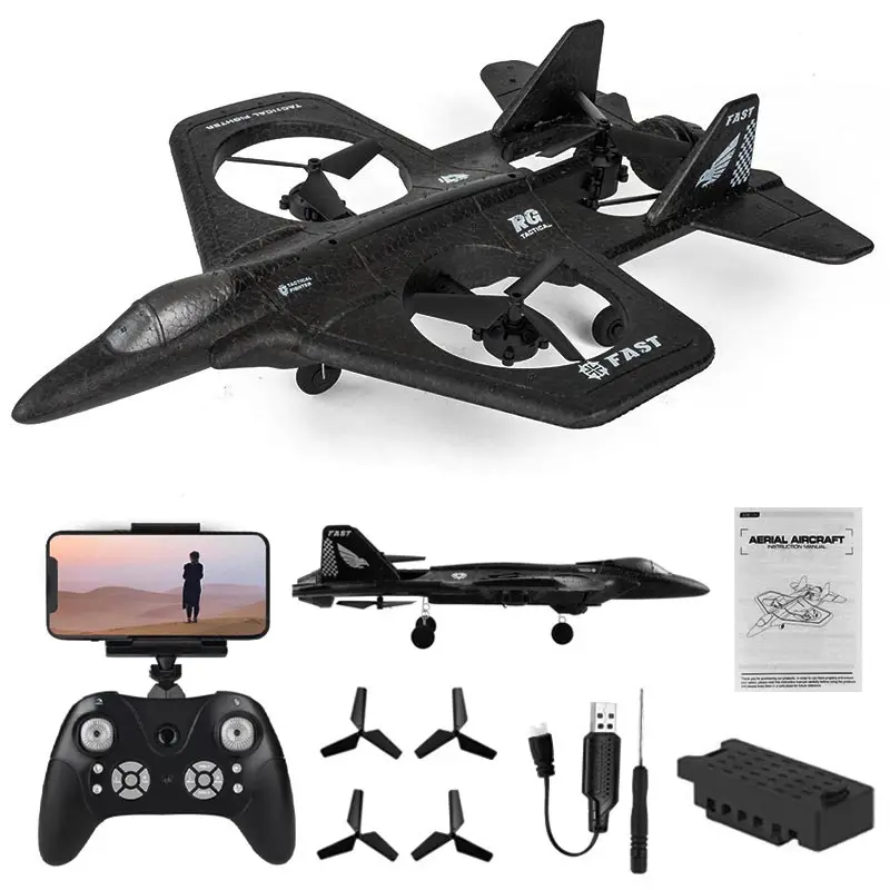 1080P Rc Plane Drone Hd Camera Remote Control Quadcopter 2.4G Aerial Photography Aircraft Combat Glider Jet Model Toy enlarge