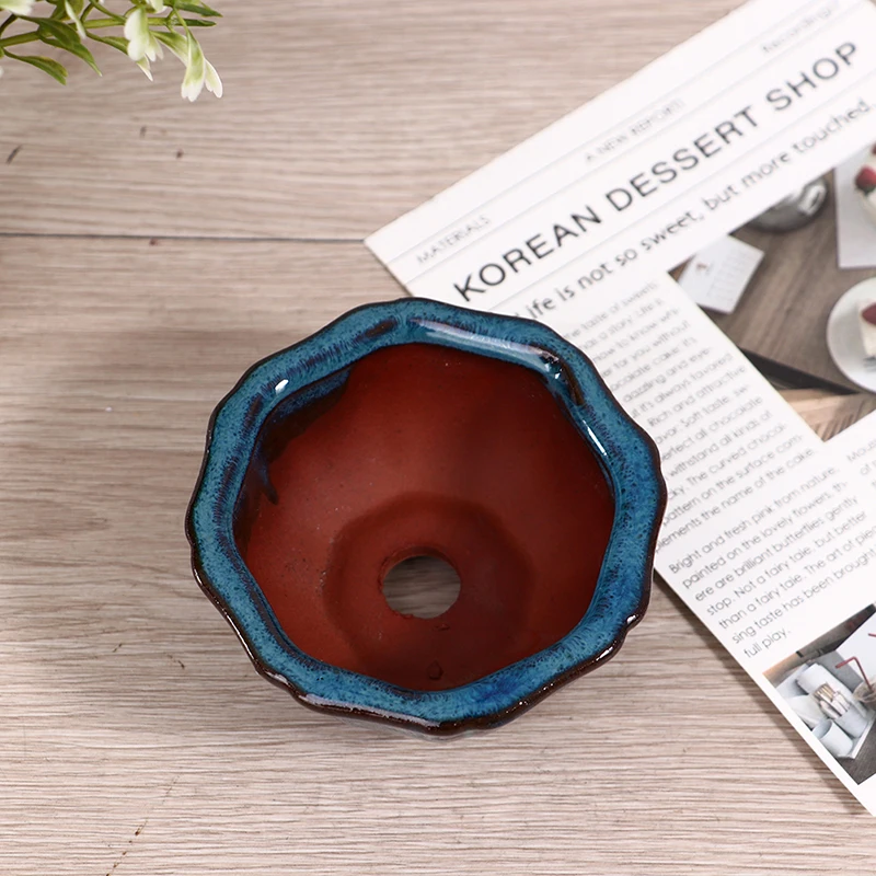 

1PC 7.5*3.5cm New Bonsai Bonsai Pots Pots Breathable Stoneware With Holes