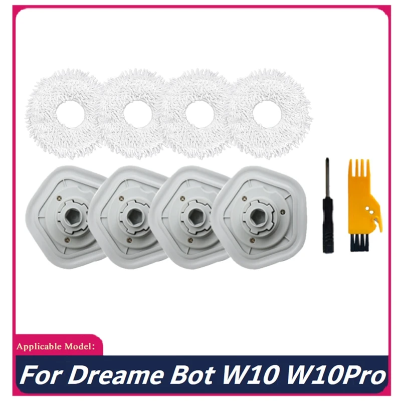 

10Pcs Replacement Spare Parts For Dreame W10/W10 Pro Robot Vacuum Cleaner Mop Cloth Cleaning Brush For Cleaning Floor