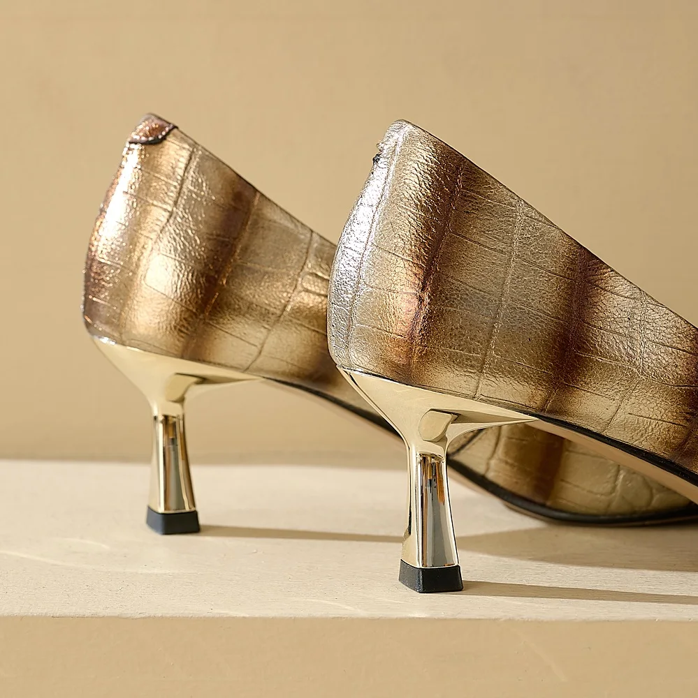 [EUNICE yun】брендовые женские туфли на шпильке с квадратным носком из натуральной