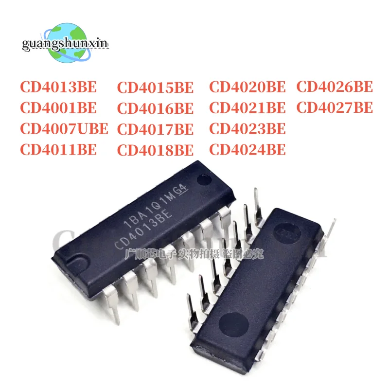 10 шт. CD4013BE CD4013 DIP CD4001BE CD4007BE CD4011BE CD4015BE CD4016BE CD4017BE CD4018BE CD4020BE CD4021BE CD4026BE CD4027BE