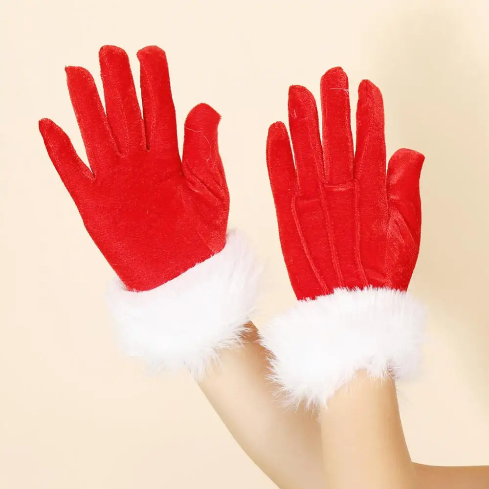 

So You Can Use It With Confidence Golden Velvet Soft Velvet Glove Decoration And Elastic The Atmosphere Of Christmas Gloves