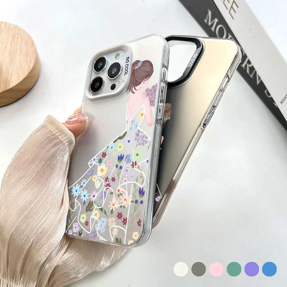 Красивый чехол для телефона с цветочной девушкой VIVO Y100 Y93 Y91 Y81 Y78 M TI Y77T Y56 Y51 Y50 Y36Y35