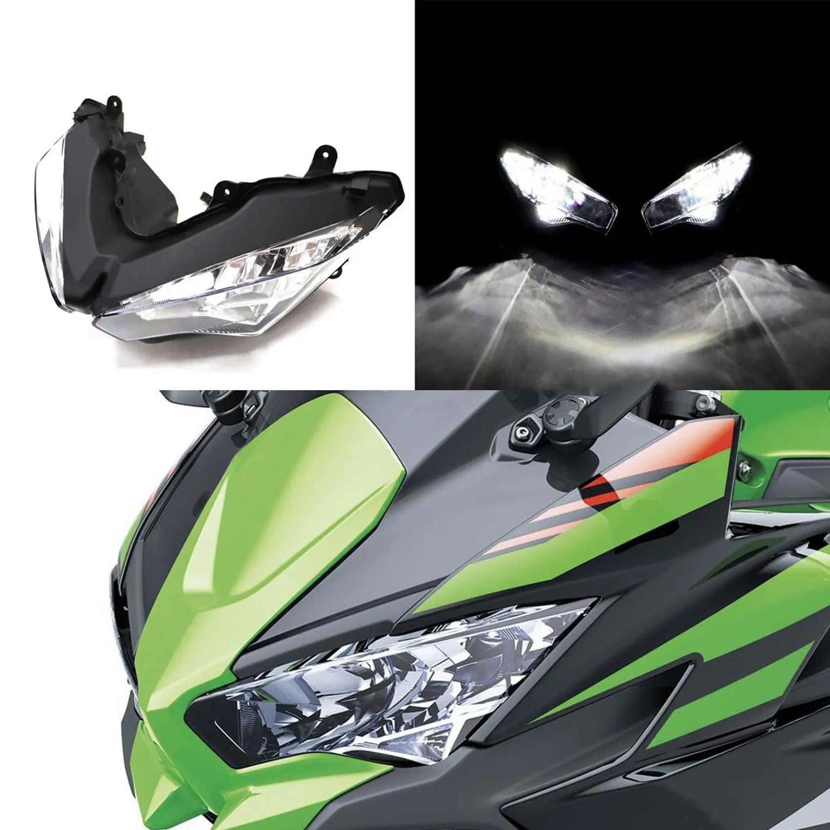 Передняя фара для мотоцикла в сборе лампа детской лампы подходит Kawasaki Ninja 650