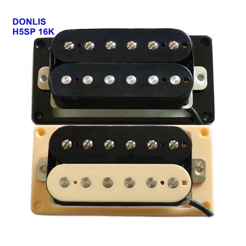 Высококачественный гитарный хамбакер Donlis DHN53 16K с никелевой серебряной Опорной пластиной черного/Зебра/цвета слоновой кости