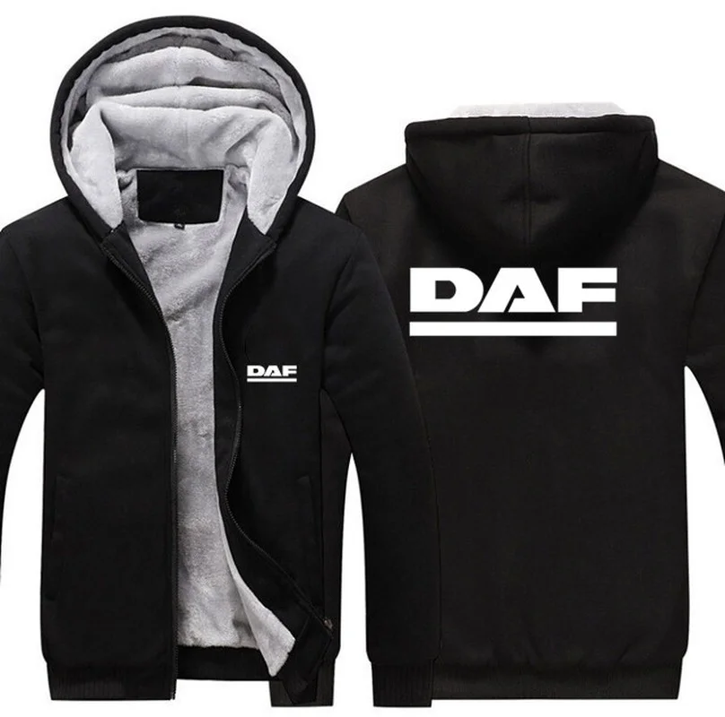 

2022 NEW Winter Thicken Warm Hoodies Men/Women truck fans DAF sweatshirt Casual Fleece Hoodie coat male Jacket Coat