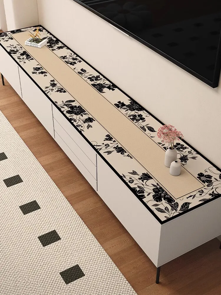 American TV Cabinet Tablecloth Entrance Shoe Table Top Dust Cover Cloth Sideboard Wine Anti-dir Pro...