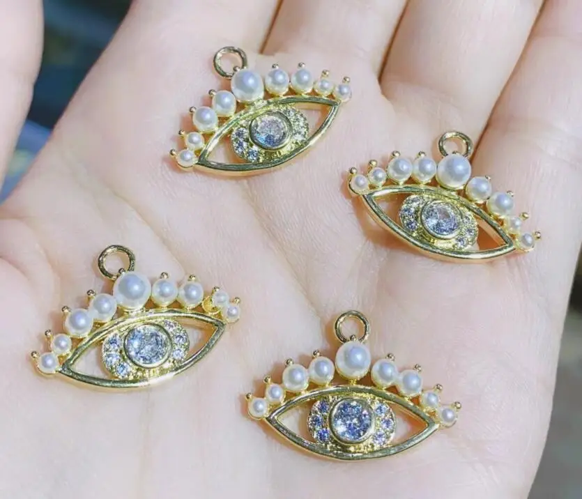 

Модные серьги с жемчугом и фианитом, ювелирные изделия, компоненты из фианита для изготовления сережек «сделай сам» для женщин, Wendding, бижуте...