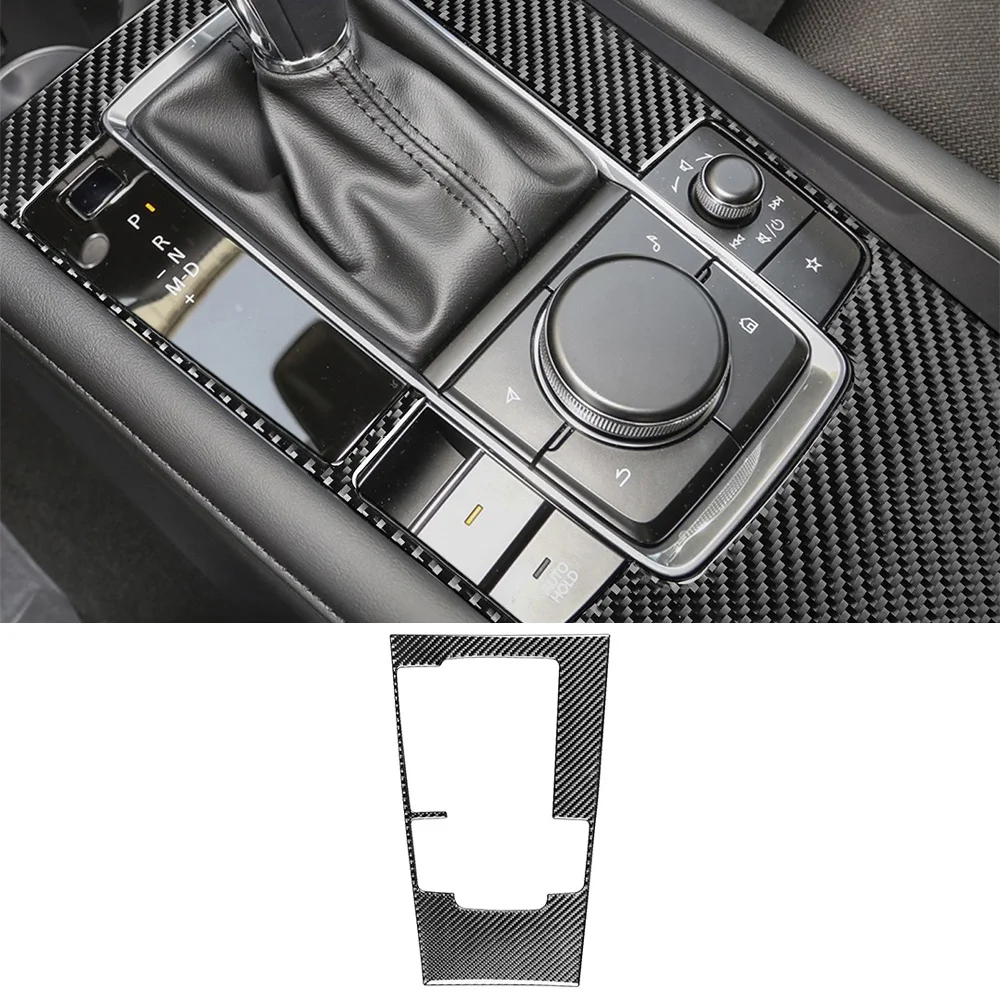 

for Mazda 3 AXELA 2020 Car Gear Shift Panel Decoration Cover Sticker Decal Trim Auto Interior Accessories Carbon Fiber