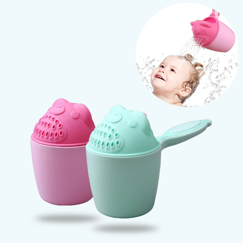 

Cartoon Baby Shampoo Rinse Cup Baby Bath Shower Cute Bear Waterfall Rinser Newborn Infant Shower Sprinkler Spoon Washing Hair