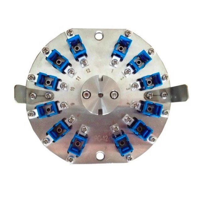Center Pressure 12 Connectors Round SC/PC Fiber Optic Connector Polishing Jig Fixture