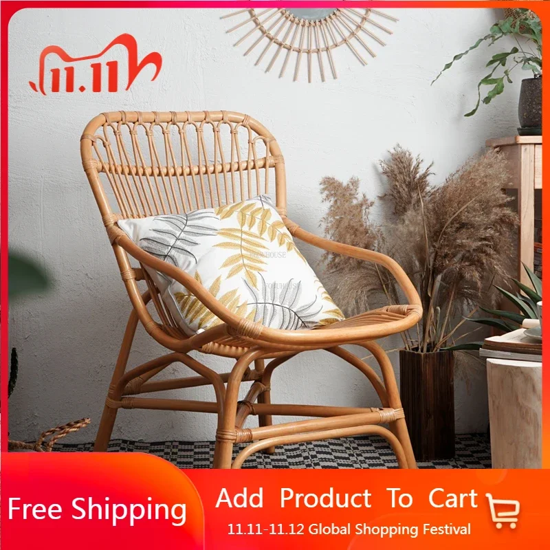 

Креативные Ретро Ротанговые уличные стулья простой балкон кресло для отдыха пляжный стул для отдыха дома ленивое кресло для спины уличная мебель