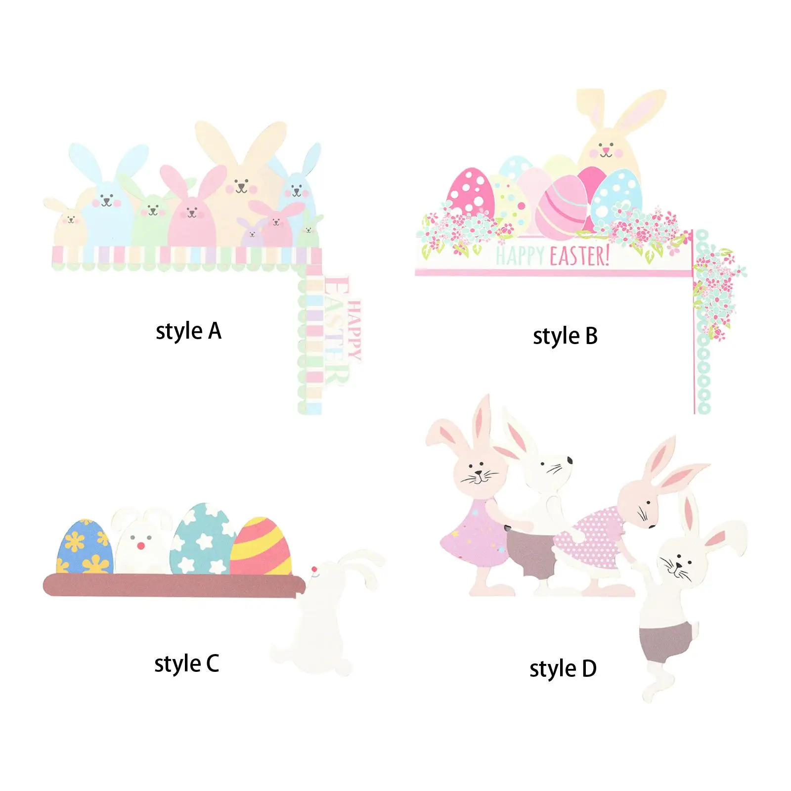 

Easter Rabbit Frame Decor, Bunny Corner Board, Cute Art Gift Decoration Ornament