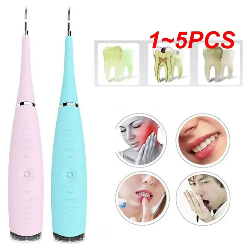 

1~5PCS Adults USB Rechargable Electric Sonic Scaler Tooth Cleaner Calculus Stains Tartar Remover Dentist Teeth Whitening