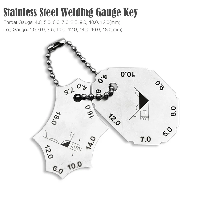 

Welding Gauge Key Rotary Protractor Angle Ruler Gauge Measuring Tools Fillet Weld Joint Welding Throat Depth Leg Length Gauge