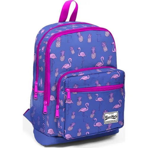 

Coral High School Pack Lavender Colored Flamingo Patterned 3-compartment