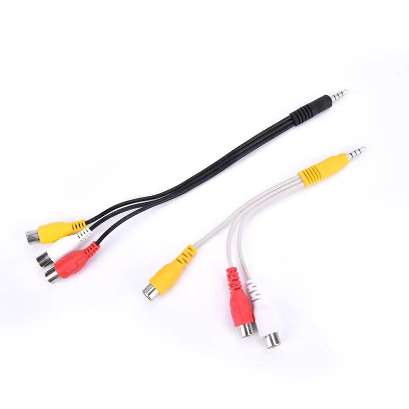 

Кабель со штекером 3,5 мм и разъемом 3RCA M/F