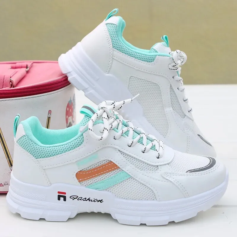 Women Running Shoes Fashion Platform Sneakers Mesh Breathable Sports Tennis Female Footwear Height Increase Casual Sneaker