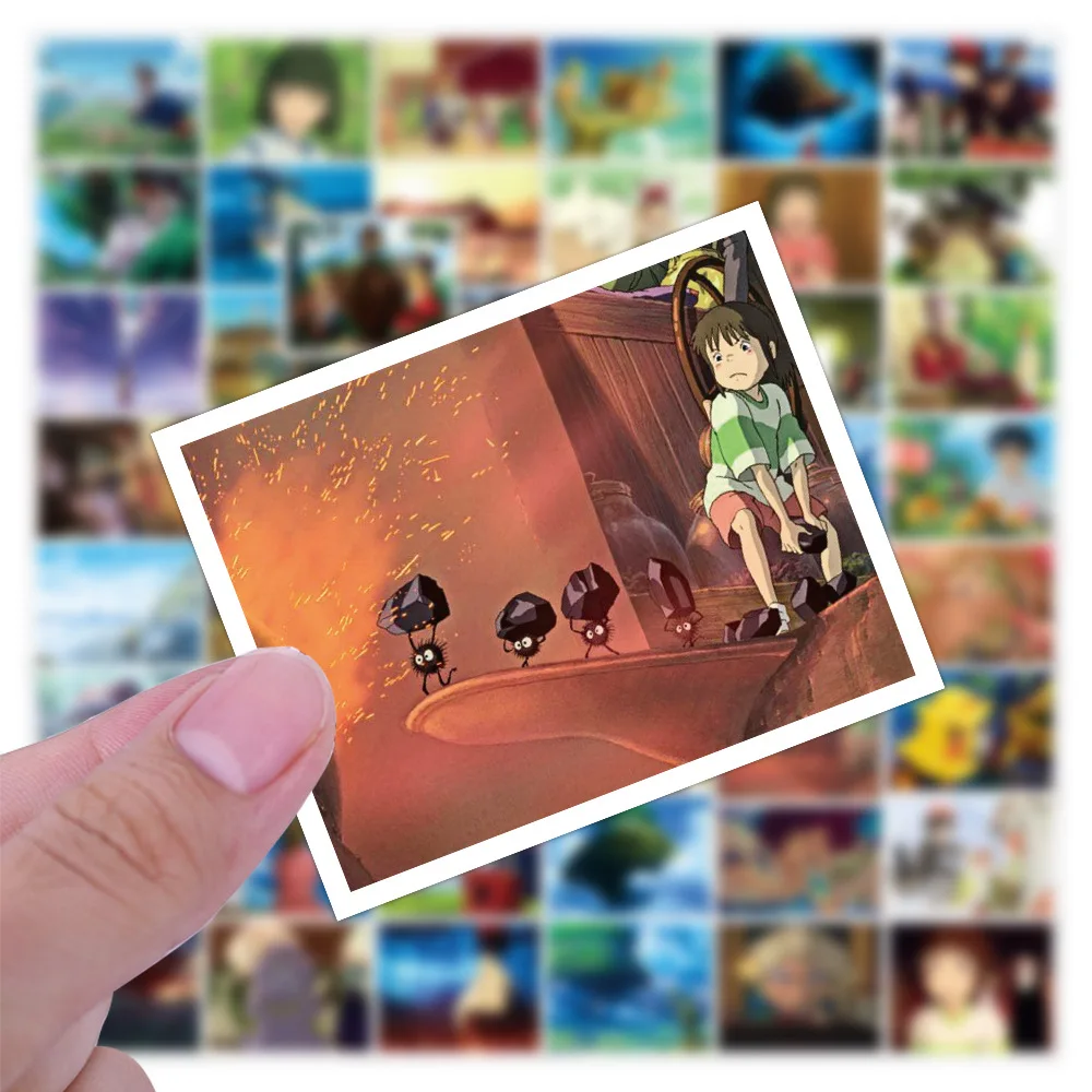 50pcs/pack Cartoon Japanese Anime Spirited Away Miyazaki Hayao Stickers for Refrigerator Car Helmet Gift Bicycle Guitar Notebook