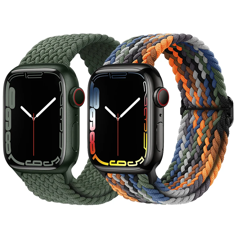 

Ремешок нейлоновый для Apple Watch 7 band 45 мм 41 мм 49 мм 44 мм 40 мм 42 мм 38 мм, спортивный браслет для Iwatch Series 7 6 5 4 SE 8 Ultra 49 мм