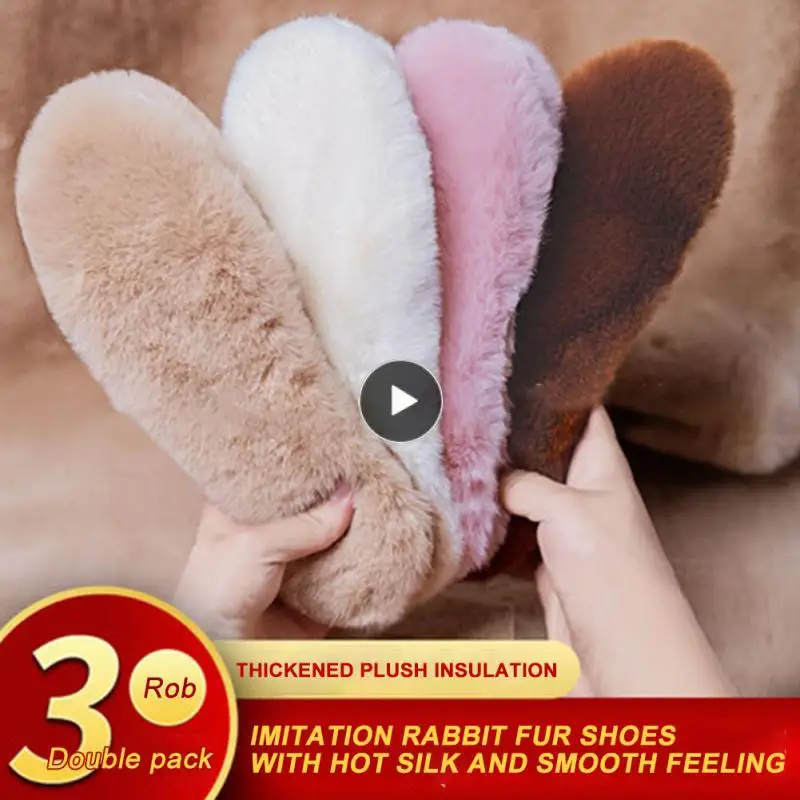 

Cotton Insole To Keep Warm Super Soft Bottom Breathable Cold Odor Sweat-absorbent Comfortable In Winter Plus Velvet Thick Insole
