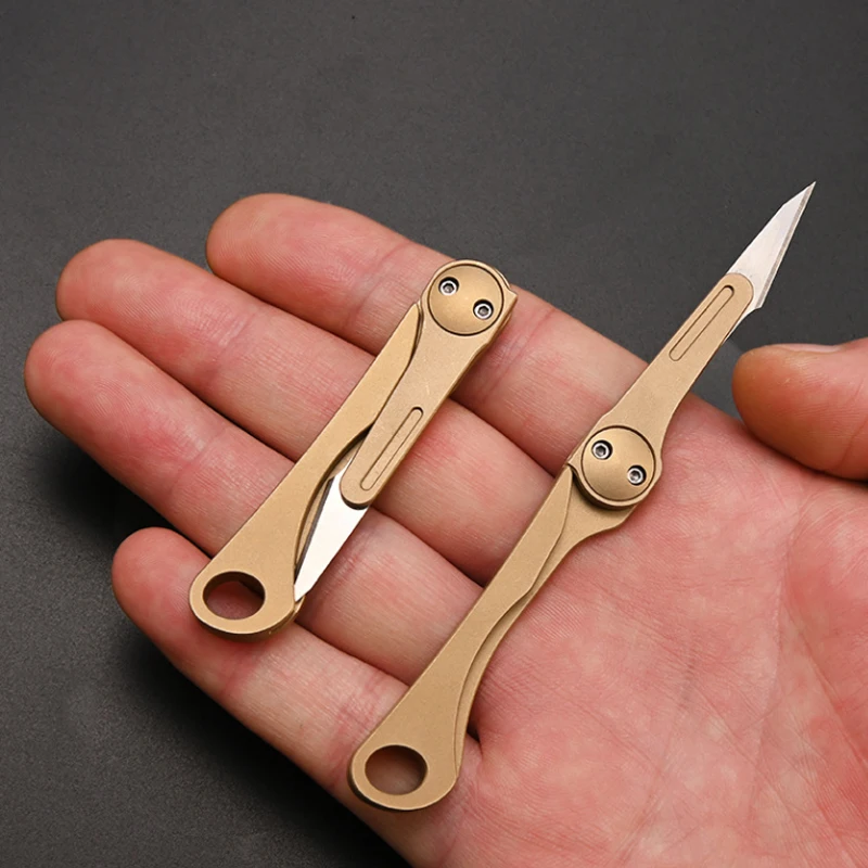 

Mini Sculpture Tools Brass Folding 11 Scalpel Sharp Metal Scalpel Wooden Sculpture Blade Medical Knife Scalpel Edc Tool