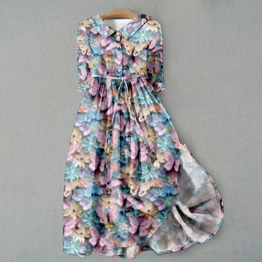 Женское Повседневное платье трапециевидной формы Длинная пляжная одежда с