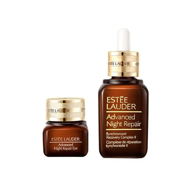 Фото Estee Lauder дополнительное увлажнение восстанавливающая сыворотка 50 мл + антибликовый дневной крем для глаз 15 мл набор маленьких коричневых бутылок №4