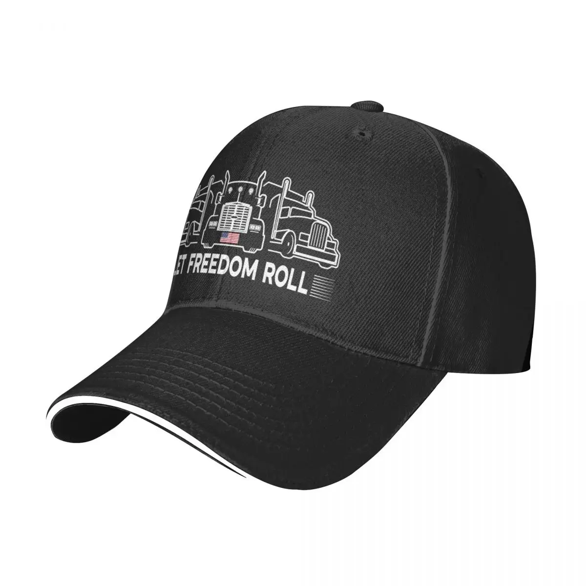

New Truckers For Freedom 2023 | Let Freedom Roll | American Flag Trucker Convoy 2023 | Trucker Freedom Convoy 2023 Baseball Cap