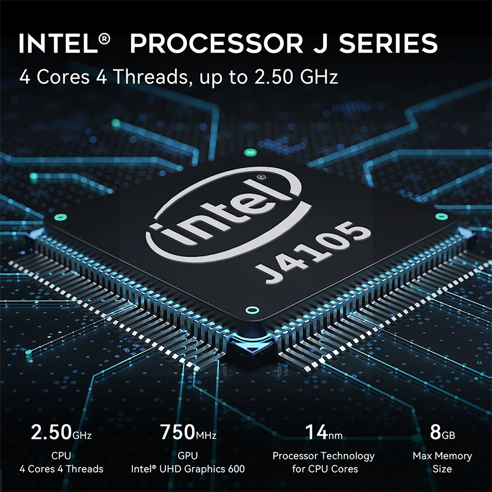 Мини-ПК Windows 10 Pro Intel Apollo Lake Celeron J4205 J4105 2 4 и 5 8G Двойной Wi-Fi BT 1000M LAN 8 ГБ ОЗУ 128 256 Гб ПЗУ