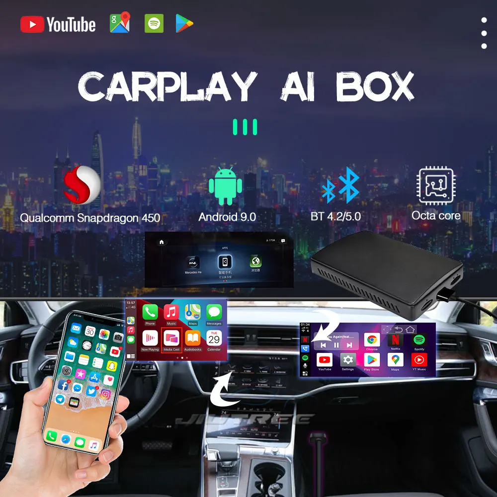 

Apple Wireless CarPlay AI Box For Audi A6 A4 Allroad 2020 2021 Car Radio Android Auto TV Video Box Netflix Yotube Mirror Link