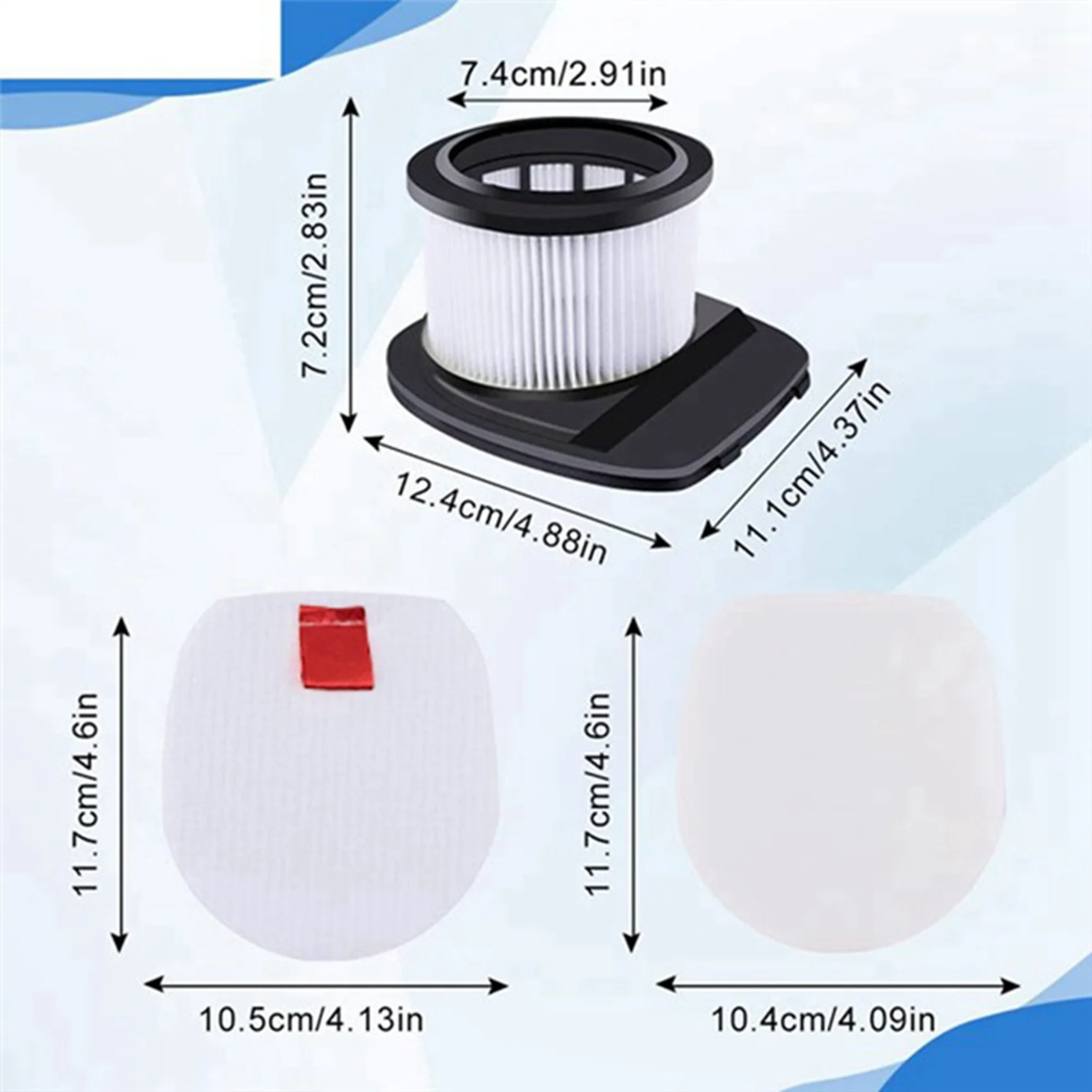 

Replacement Parts HEPA Filter Compatible for Shark IC300 IZ251UK IZ201UK Cordless Stick Vacuum Cleaner Accessories