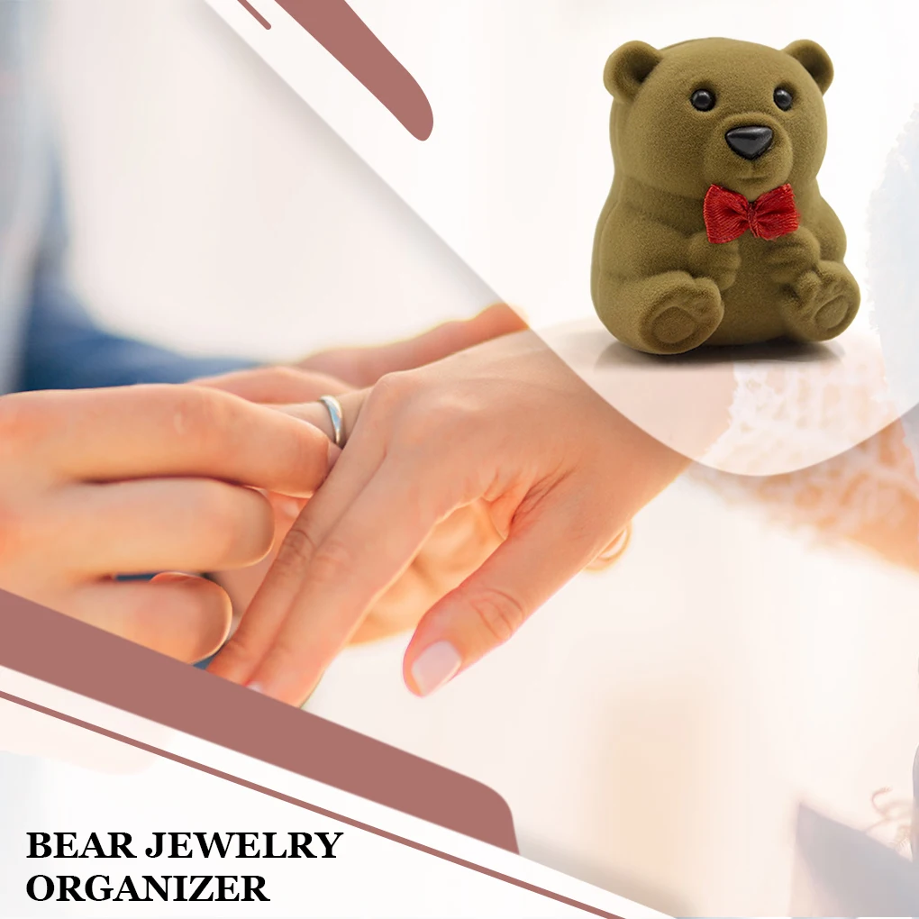 

Animal Shape Jewelry Box Storaging Case Outdoor Journey Jewel Organizer Wedding Ceremony Christmas Gift Brown