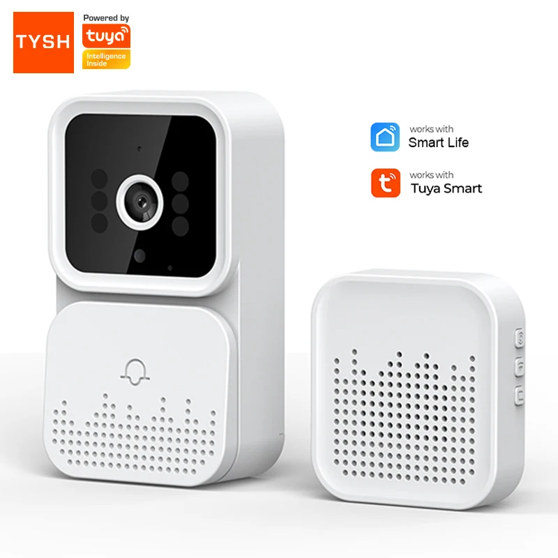 

TYSH Smart Home Wifi Video Doorbell Tuya Wireless Doorbell With Camera Intercom Wireless Ring Doorbell 1080P
